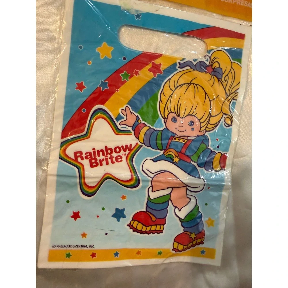 Vintage Rainbow Brite Hallmark Party Express Treat Sacks 8 Count New Sealed